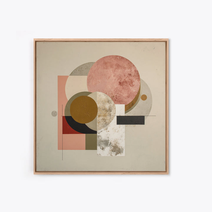 Modern Landscape with Simplified Horizon Framed Canvas Print, Modern Art, Statement Artwork, Living Room Decor, Modern, MOD-1x1-33