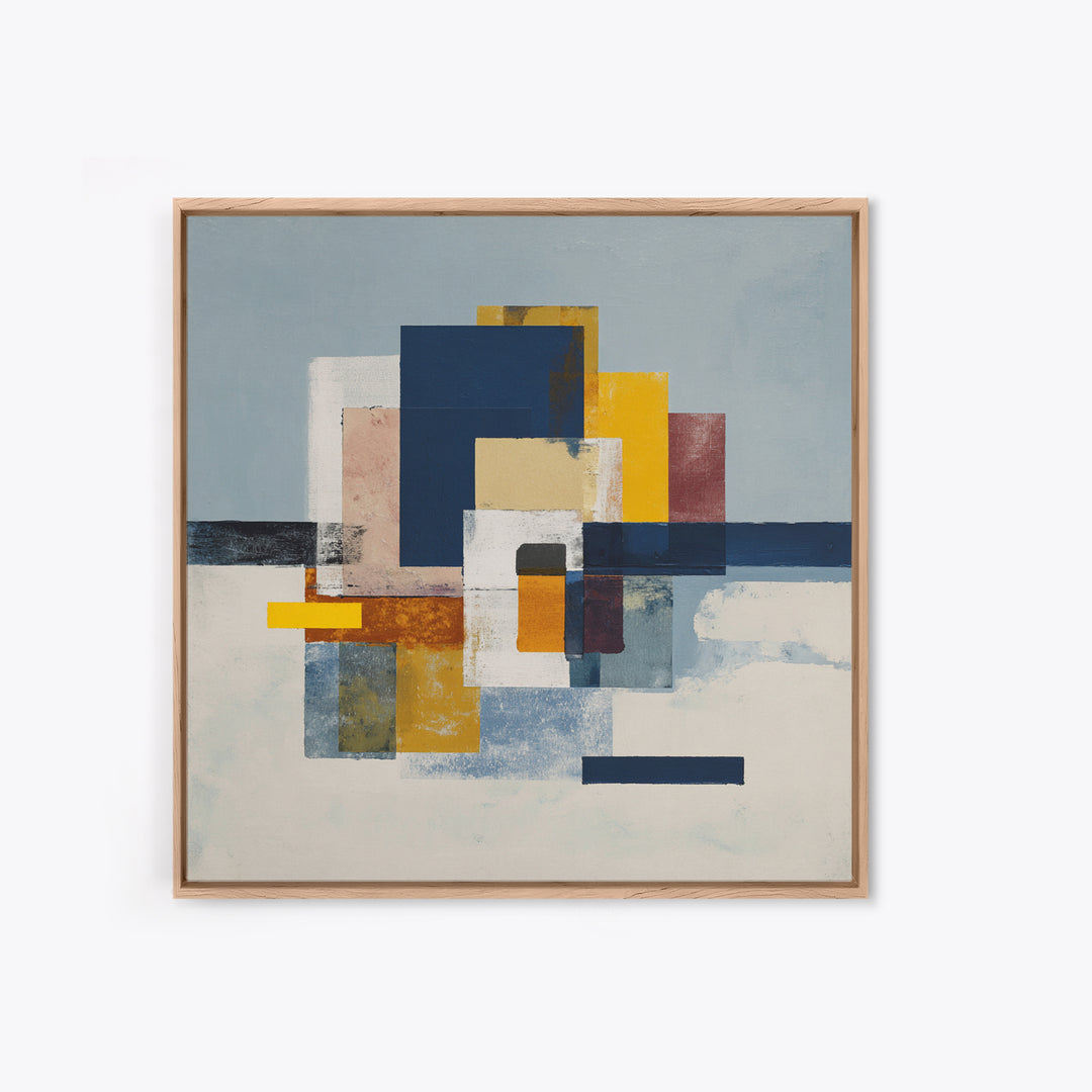 Bold Abstract Composition Framed Canvas Print, Modern Art, Art Print, Living Room Decor, Abstract Art, Modern, MOD-1x1-73