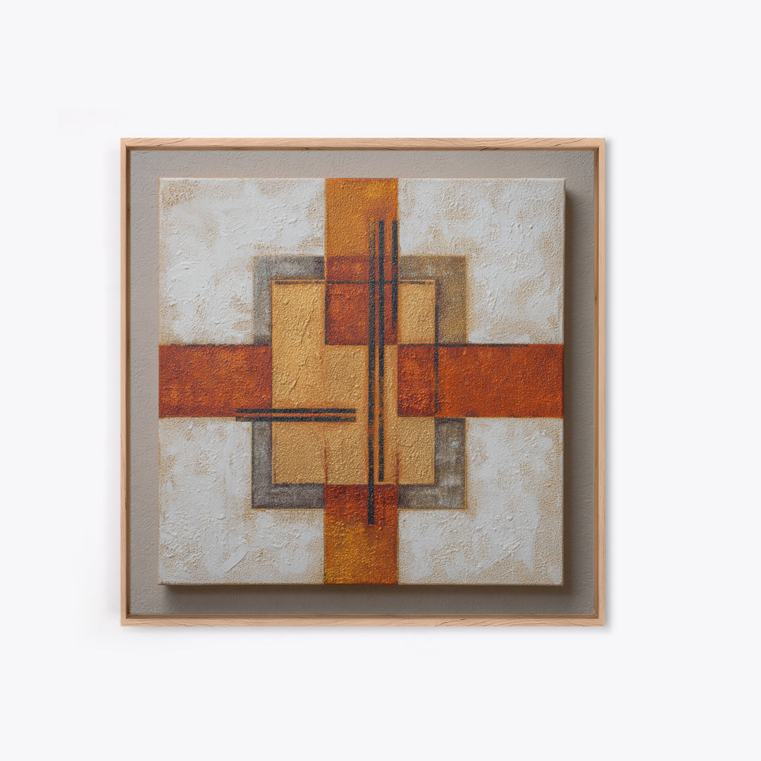 Urban Window Grid Transformed into Abstraction Canvas Print, Modern Art, Mid Century Modern Art, Living Room Decor, Modern, MOD-1x1-84