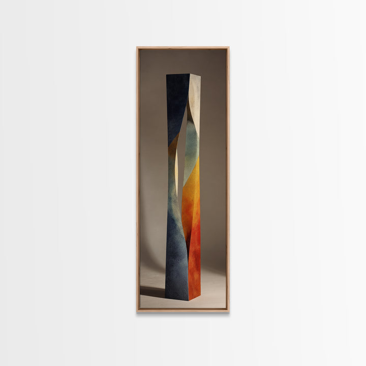 Minimal Sculpture Shapes Painted Framed Canvas Print, Modern Art, Luxury Decor, Living Room Decor, Modern, Digital Art, MOD-1x3-20