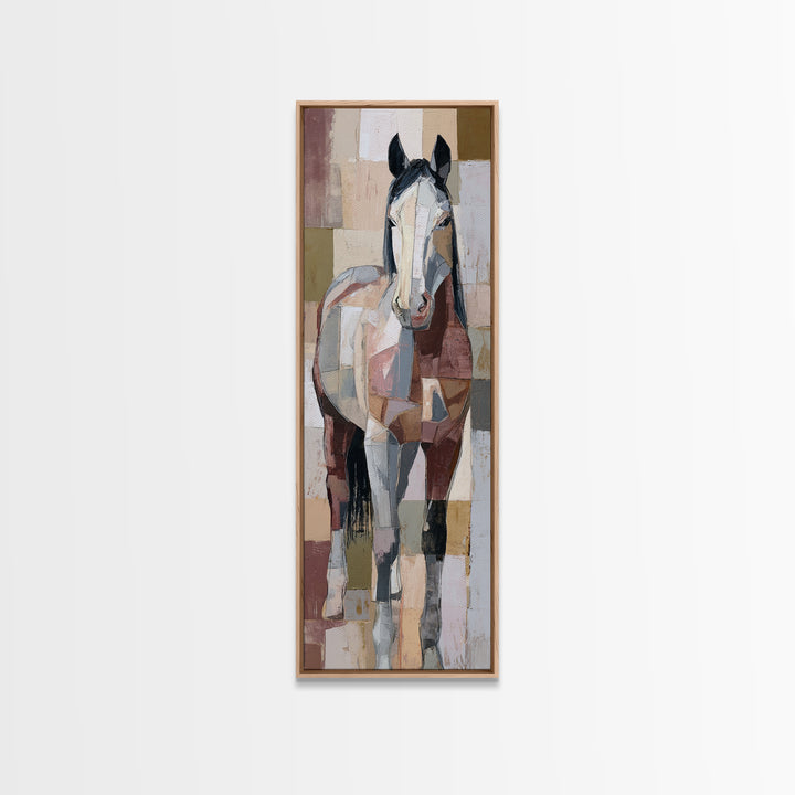 Contemporary Horse Portrait Canvas Print, Modern Art, Wall Decor, Living Room Decor, Oil Painting, Modern, Digital Print, MOD-1x3-27