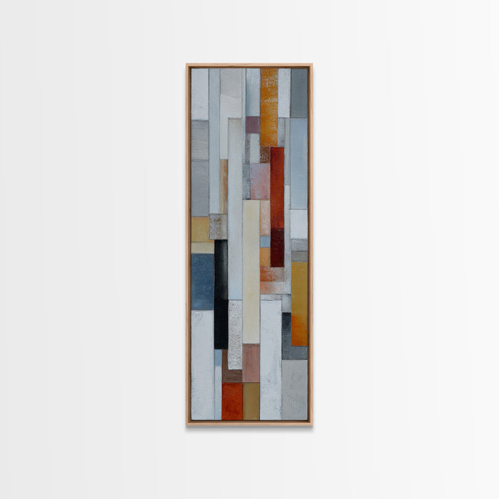 Urban Window Grid Transformed into Abstraction Canvas Print, Modern Art, Wall Art, Living Room Decor, Abstract Art, Modern, MOD-1x3-48