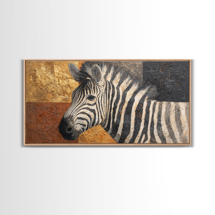 Modern Animal Portrait Framed Canvas Print, Modern Art, Statement Artwork, Living Room Decor, Oil Painting, Modern, Wall Decor, MOD-2x1-18