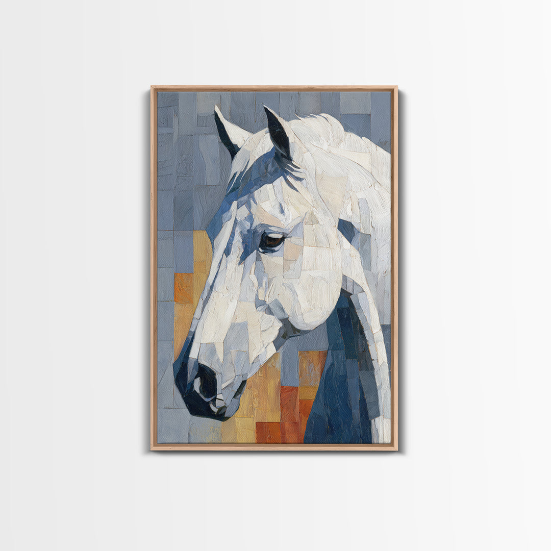 Contemporary Horse Portrait Canvas Print, Modern Art, Art Print, Living Room Decor, Fine Art, Modern, Printable Wall Art, MOD-2x3-23