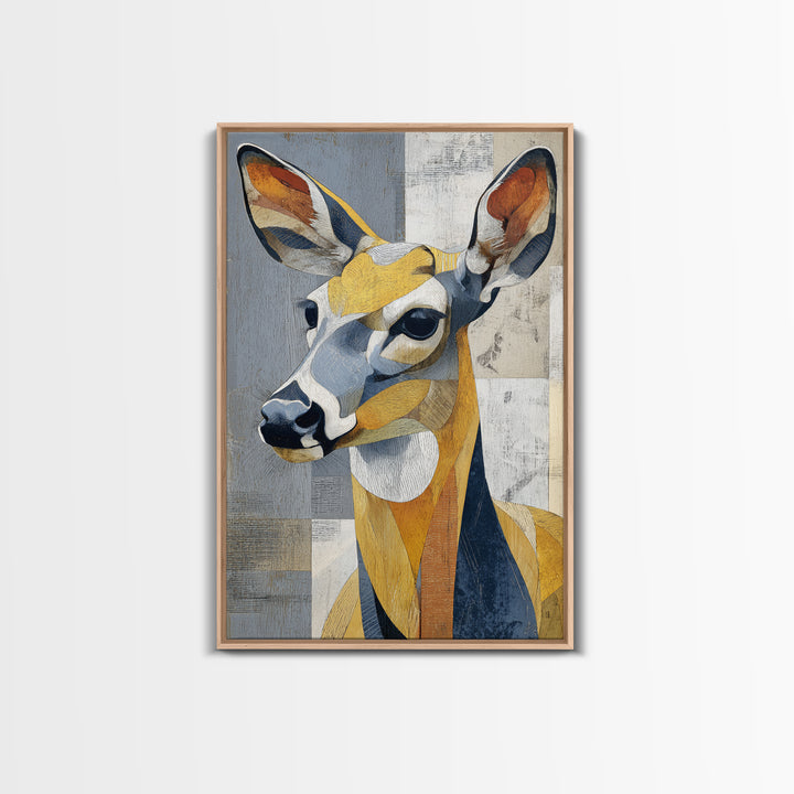 Modern Animal Portrait Canvas Print, Modern Art, Minimalist Decor, Living Room Decor, Fine Art, Modern, Art Deco, Wall Hanging, MOD-2x3-54