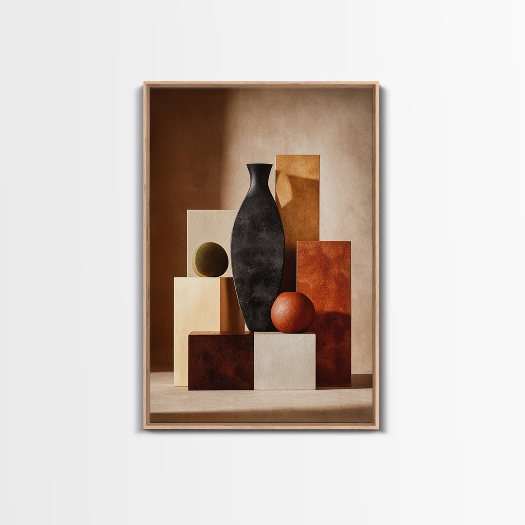 Modern Still Life Framed Canvas Print, Modern Art, Art Deco, Living Room Decor, Fine Art, Modern, Living Room Wall Art, MOD-2x3-93