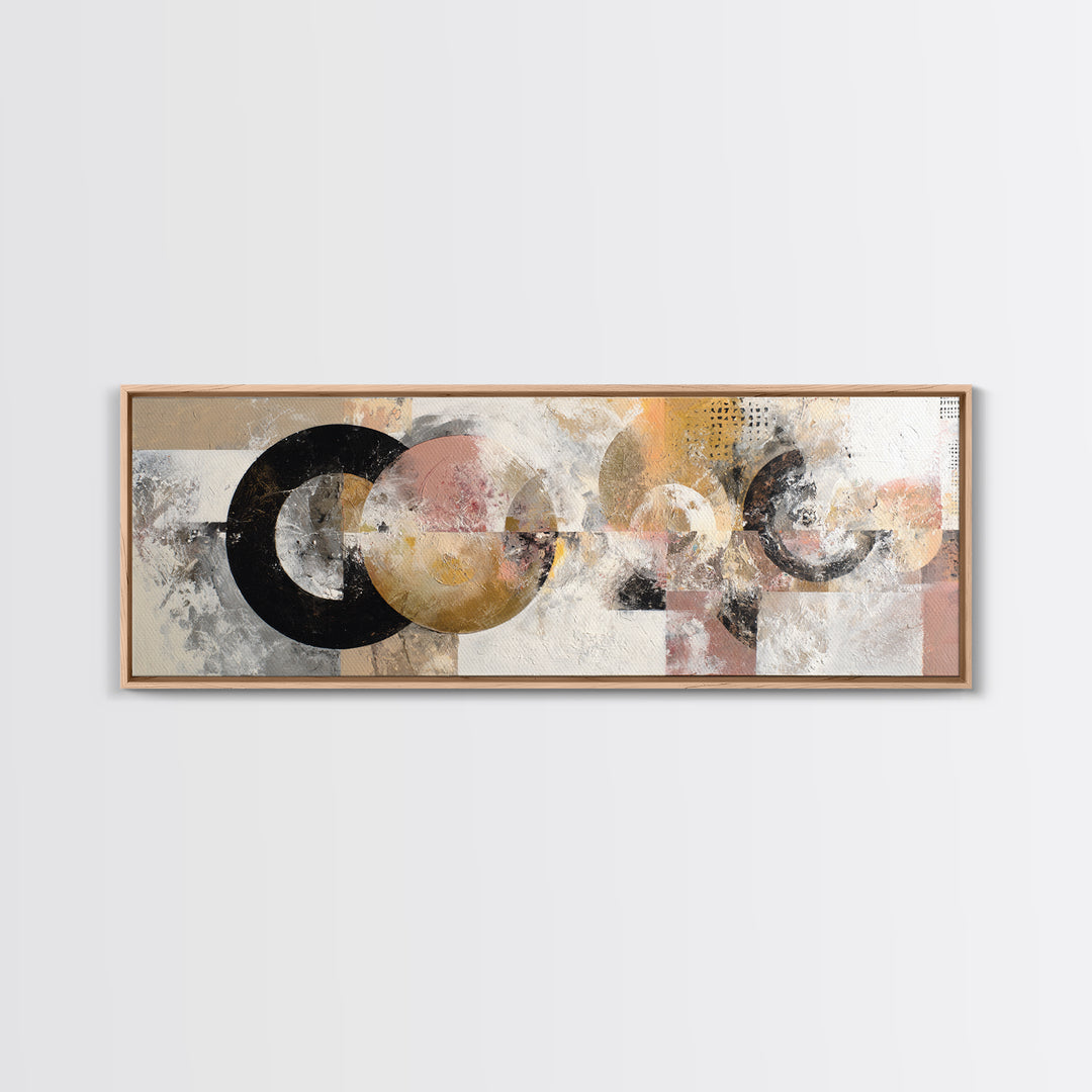 Abstract Circular Forms Canvas Print, Modern Art, Above Bed Decor, Living Room Decor, Abstract Art, Modern, Textured Painting, MOD-3x1-11