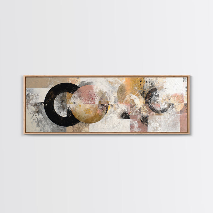 Abstract Circular Forms Canvas Print, Modern Art, Above Bed Decor, Living Room Decor, Abstract Art, Modern, Textured Painting, MOD-3x1-11