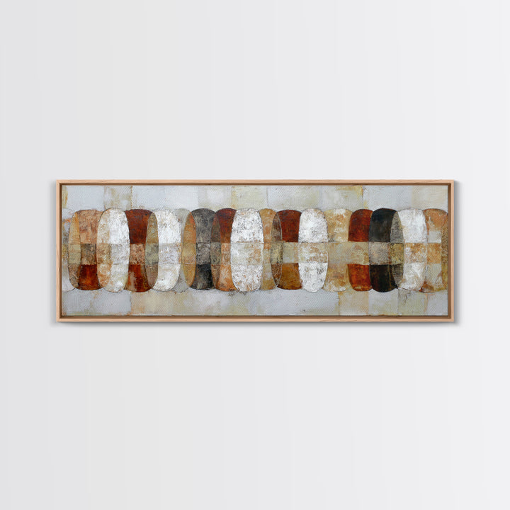 Monochrome Ink and Acrylic Mixed Media Look Framed Canvas Print, Modern Art, Bedroom Wall Art, Living Room Decor, Modern, MOD-3x1-12