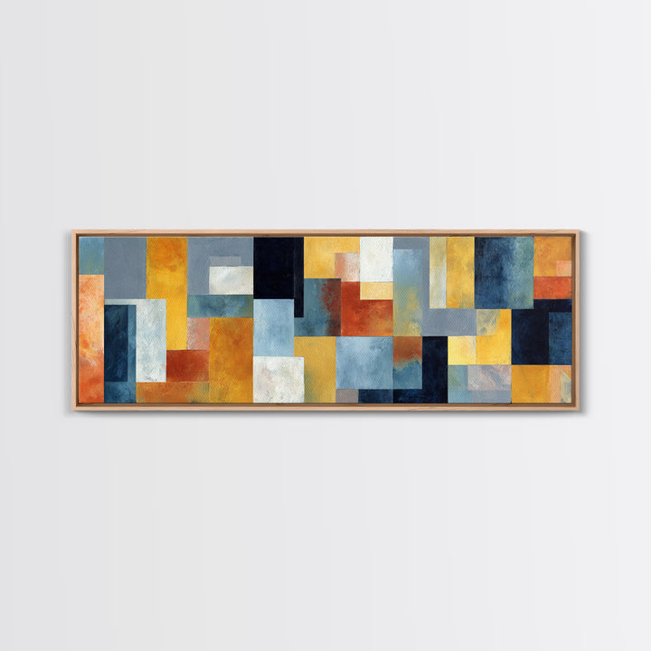 Urban Window Grid Transformed into Abstraction Canvas Print, Modern Art, Canvas Print, Living Room Decor, Abstract Art, Modern, MOD-3x1-4