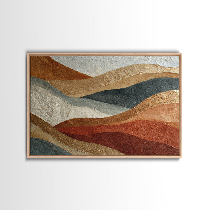Modern Coastal Landscape Canvas Print, Modern Art, Mid Century Modern, Living Room Decor, Fine Art, Modern, Boho Wall Decor, MOD-3x2-22