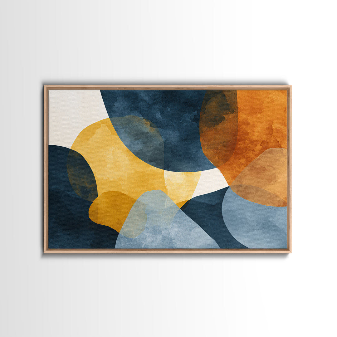 Bold Abstract Composition Framed Canvas Print, Modern Art, Abstract Wall Art, Living Room Decor, Modern, Neutral Decor, MOD-3x2-5