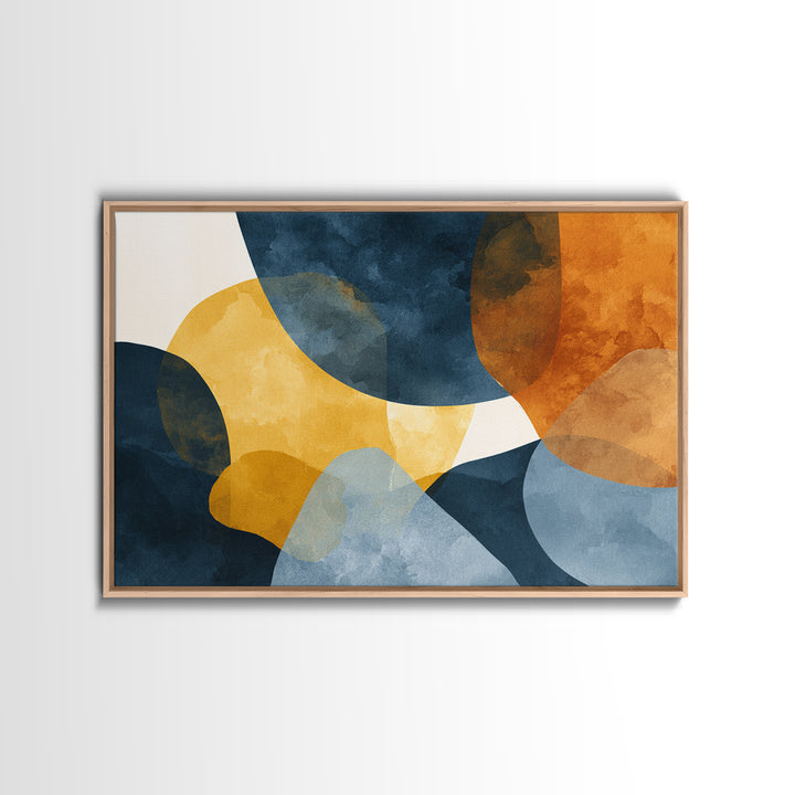 Bold Abstract Composition Framed Canvas Print, Modern Art, Abstract Wall Art, Living Room Decor, Modern, Neutral Decor, MOD-3x2-5