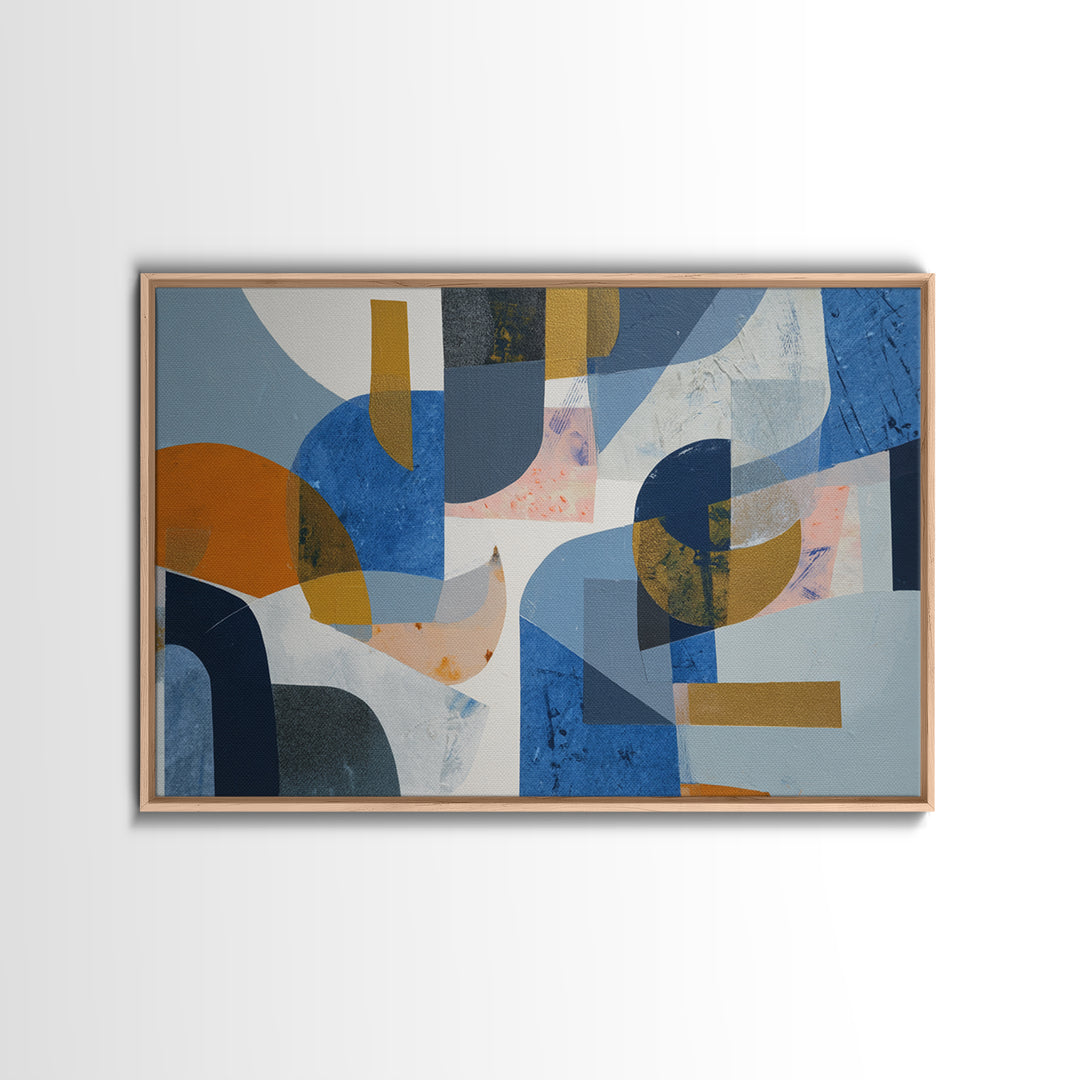 Bold Abstract Composition Framed Canvas Print, Modern Art, Gallery Decor, Living Room Decor, Abstract Art, Modern, MOD-3x2-77