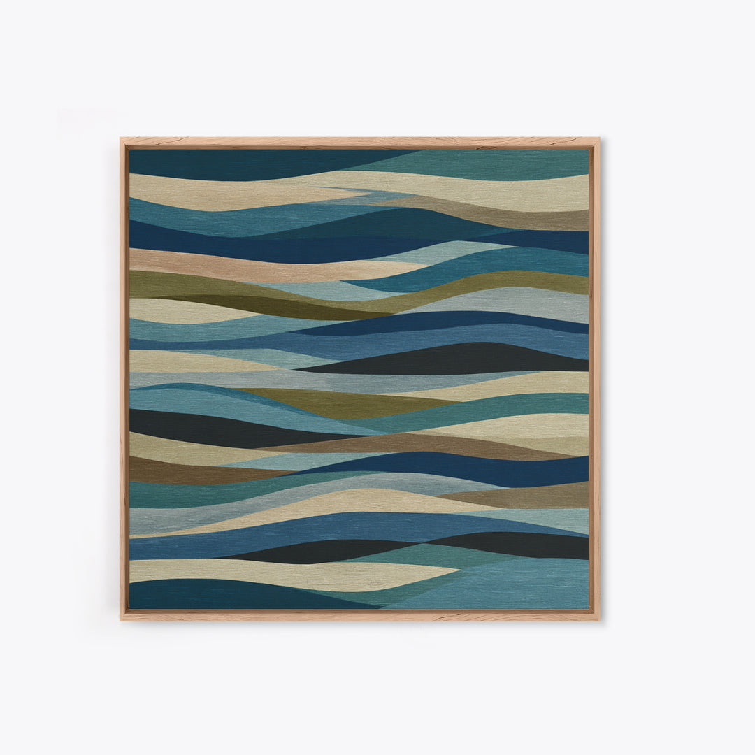 All Blue Ocean Abstraction Canvas Print, Monochrome Art, Neutral Decor, Living Room Decor, Fine Art, Mono, Home Decor, MON-1x1-49