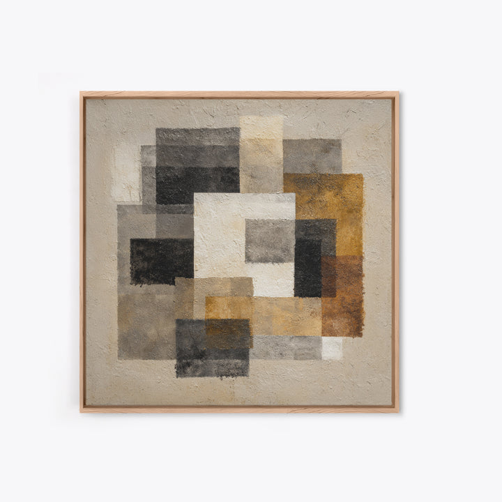 Black Ink Abstract Framed Canvas Print, Monochrome Art, Gallery Decor, Living Room Decor, Abstract Art, Mono, Contemporary Art, MON-1x1-78