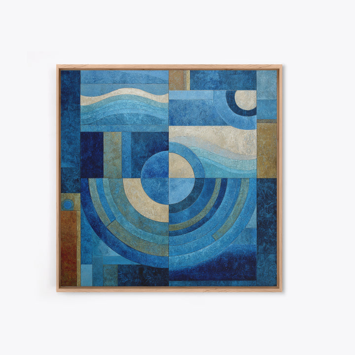 All Blue Ocean Abstraction Canvas Print, Monochrome Art, Wall Art, Living Room Decor, Mono, Abstract Art, Bedroom Decor, MON-1x1-97
