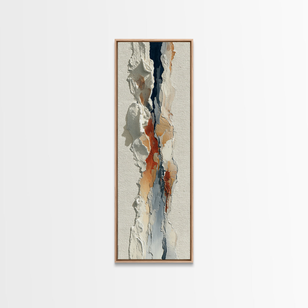 Ivory White Plaster Texture Composition Canvas Print, Monochrome Art, Room Decor, Living Room Decor, Mono, Mid Century Modern, MON-1x3-17