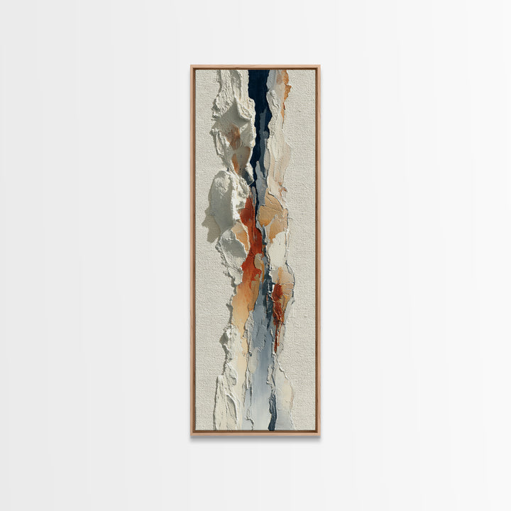 Ivory White Plaster Texture Composition Canvas Print, Monochrome Art, Room Decor, Living Room Decor, Mono, Mid Century Modern, MON-1x3-17