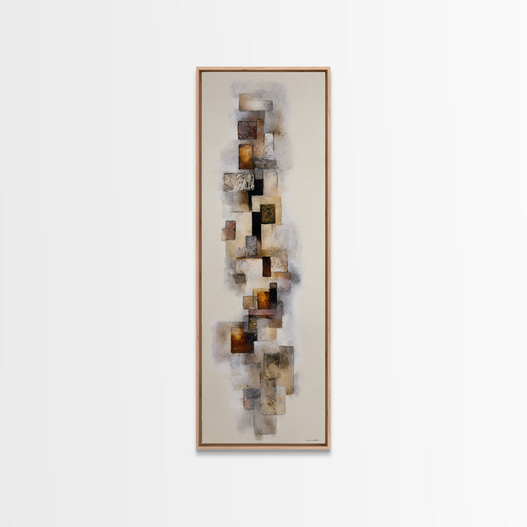 Black Ink Abstract Canvas Print, Monochrome Art, Wallpaper Mural, Living Room Decor, Fine Art, Mono, Textured Painting, MON-1x3-18