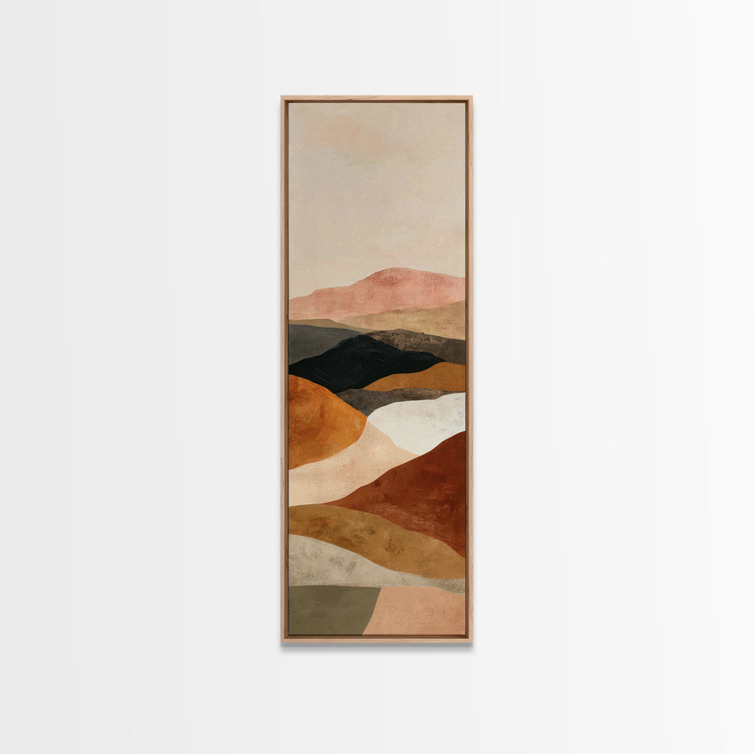 Warm Brown Desert Landscape Canvas Print, Monochrome Art, Gallery Decor, Living Room Decor, Fine Art, Mono, Contemporary Art, MON-1x3-21