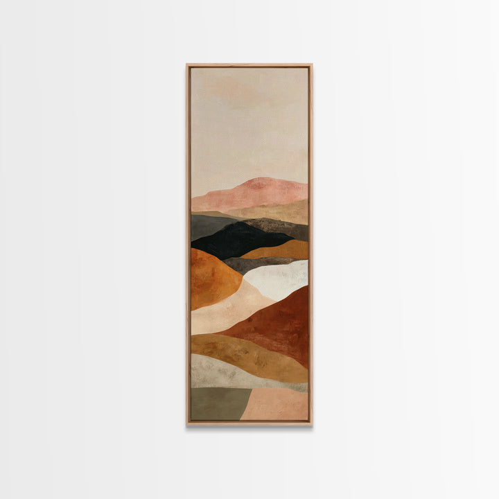 Warm Brown Desert Landscape Canvas Print, Monochrome Art, Gallery Decor, Living Room Decor, Fine Art, Mono, Contemporary Art, MON-1x3-21