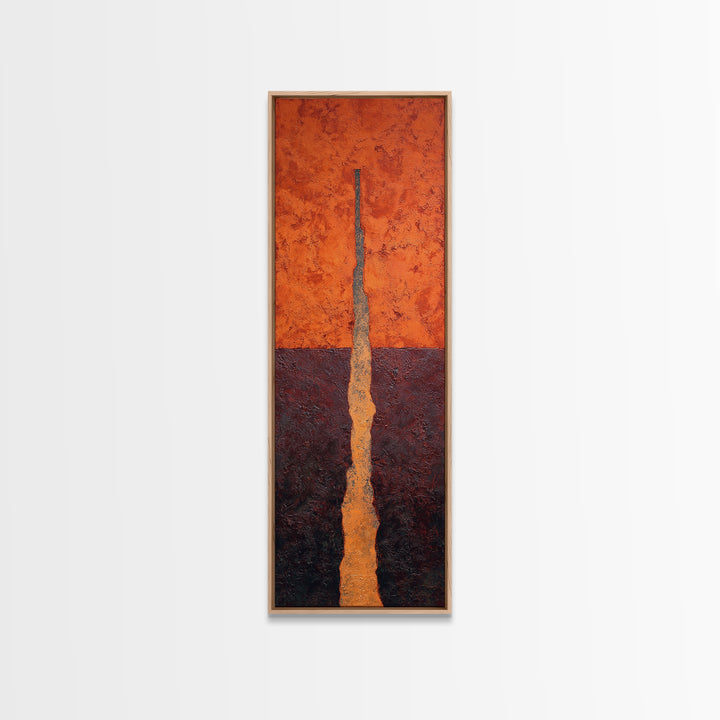 Burnt Orange Canyon Abstraction Canvas Print, Monochrome Art, Room Decor, Living Room Decor, Fine Art, Mono, Mid Century Modern, MON-1x3-28