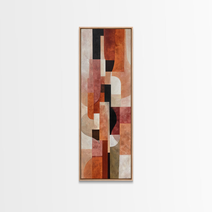 Burnt Orange Canyon Abstraction Framed Canvas Print, Monochrome Art, Home Decor, Living Room Decor, Mono, Bedroom Decor, MON-1x3-52