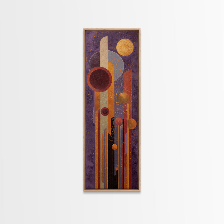 Purple Night Sky Framed Canvas Print, Monochrome Art, Dopamine Decor, Living Room Decor, Fine Art, Mono, Modern Decor, MON-1x3-75
