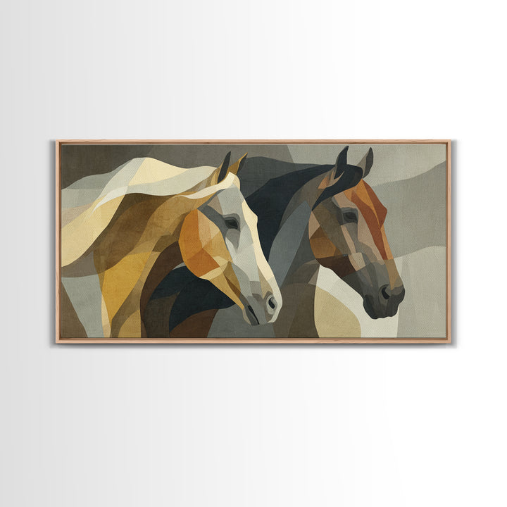 Sepia Horse Portrait Canvas Print, Monochrome Art, Digital Prints, Living Room Decor, Fine Art, Mono, Apartment Decor, MON-2x1-70