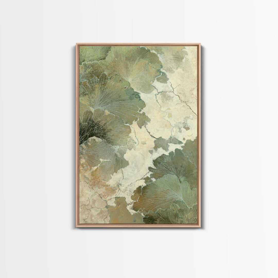 Gold Tonal Sunburst Medallion Framed Canvas Print, Monochrome Art, Textured Painting, Living Room Decor, Fine Art, Mono, MON-2x3-22