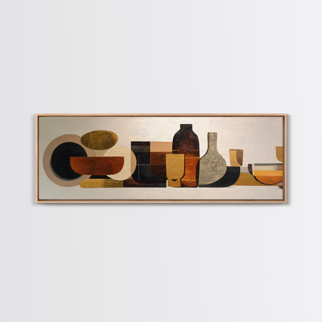 Brown Leather and Whiskey Still Life Framed Canvas Print, Monochrome Art, Modern Art, Living Room Decor, Fine Art, Mono, MON-3x1-15