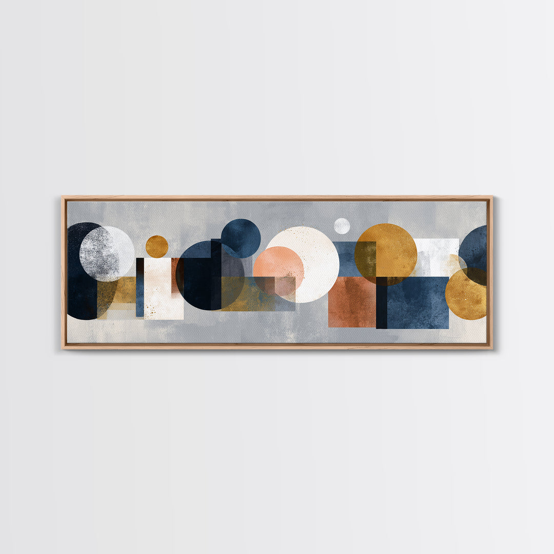Cream on Cream Minimalist Forms Canvas Print, Monochrome Art, Mid Century Modern, Living Room Decor, Mono, Boho Wall Art, MON-3x1-38
