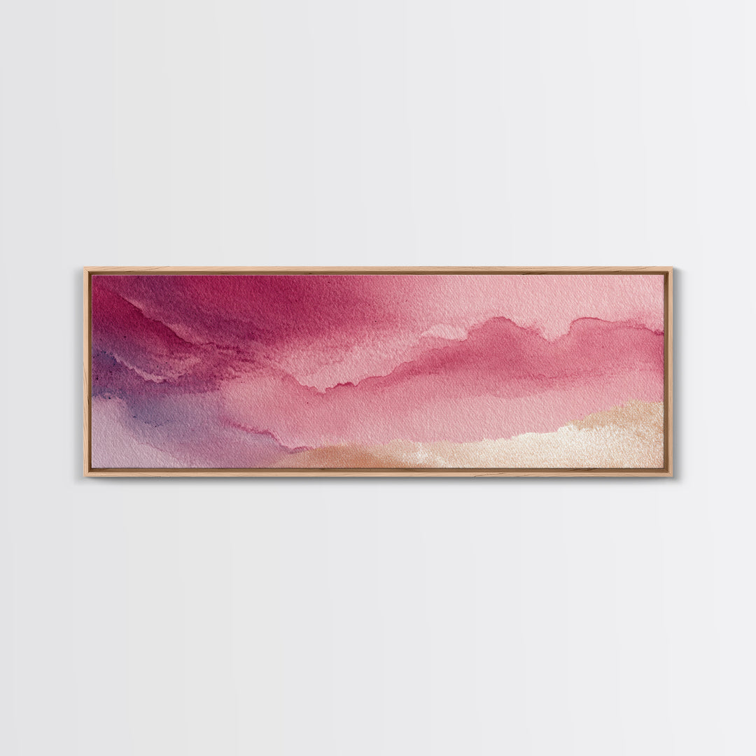 All Pink Cloudscape Canvas Print, Monochrome Art, Home Decor, Living Room Decor, Mono, Bedroom Decor, Textured Wall Art, MON-3x1-76