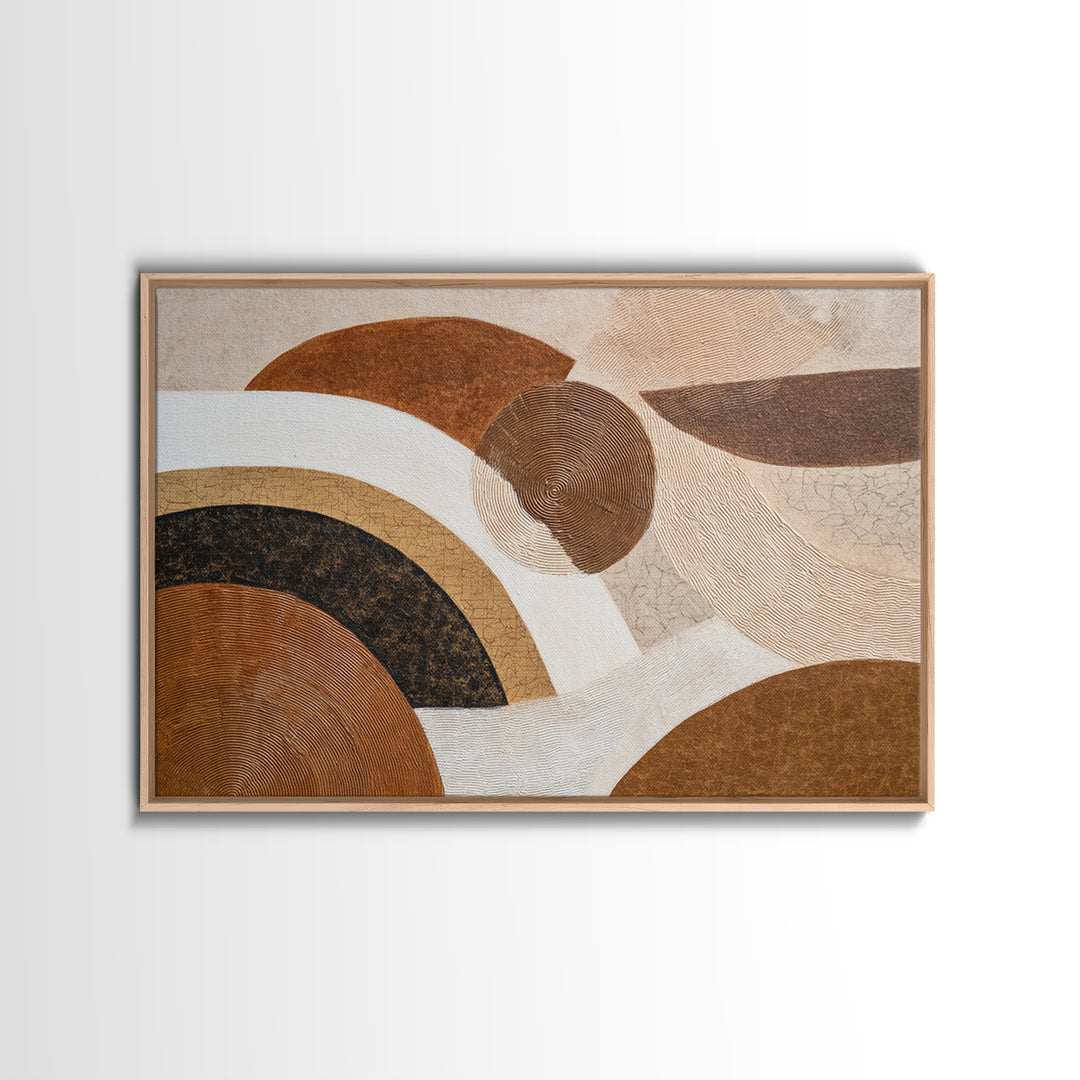 Warm Brown Desert Landscape Canvas Print, Monochrome Art, Dopamine Decor, Living Room Decor, Fine Art, Mono, Modern Decor, MON-3x2-37