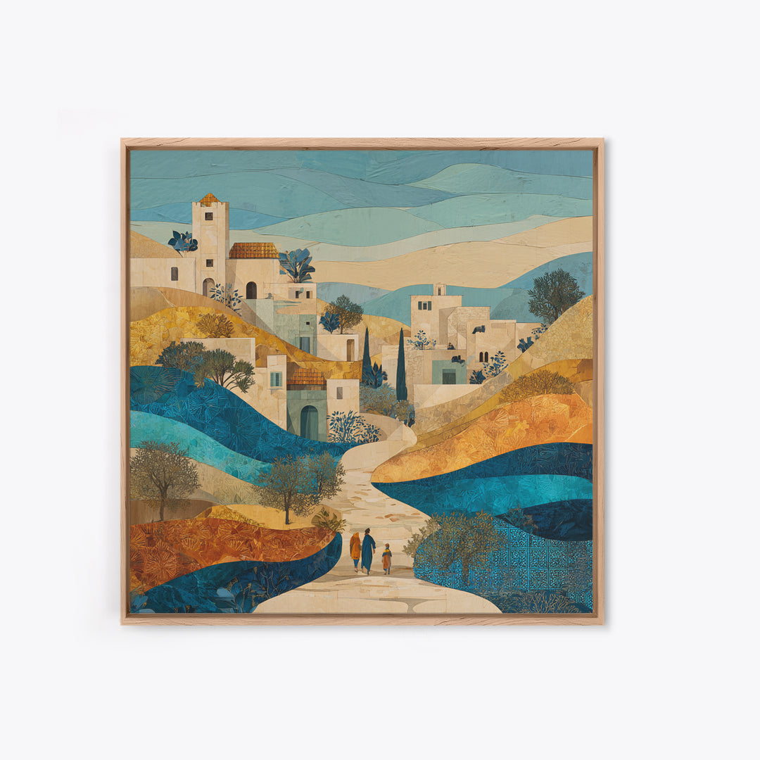 Sahara Dune Waves Framed Canvas Print, Moroccan Art, Living Room Decor, Fine Art, Marrakesh, Travel Poster, Map Wall Art, MOR-1x1-44