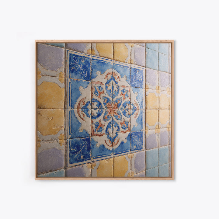 Ornate Zellige Tile Pattern Canvas Print, Moroccan Art, Art, Living Room Decor, Fine Art, Marrakesh, Modern Wall Art, MOR-1x1-49