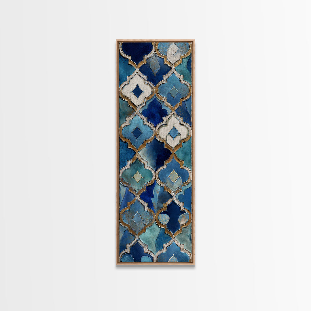 Islamic Geometric Rosette Canvas Print, Moroccan Art, Set of 3 Prints, Living Room Decor, Abstract Art, Marrakesh, Modern Rug, MOR-1x3-48