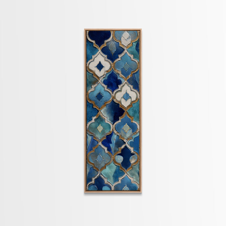 Islamic Geometric Rosette Canvas Print, Moroccan Art, Set of 3 Prints, Living Room Decor, Abstract Art, Marrakesh, Modern Rug, MOR-1x3-48