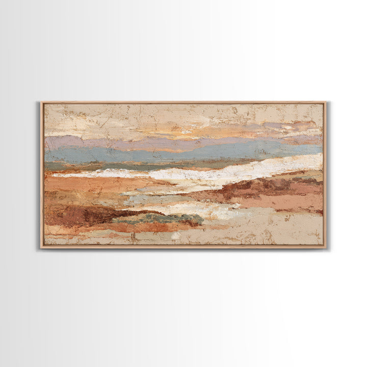 Sahara Dune Waves Framed Canvas Print, Moroccan Art, Wall Decor, Living Room Decor, Marrakesh 140, Boho Decor, Set of Prints, MOR-2x1-40