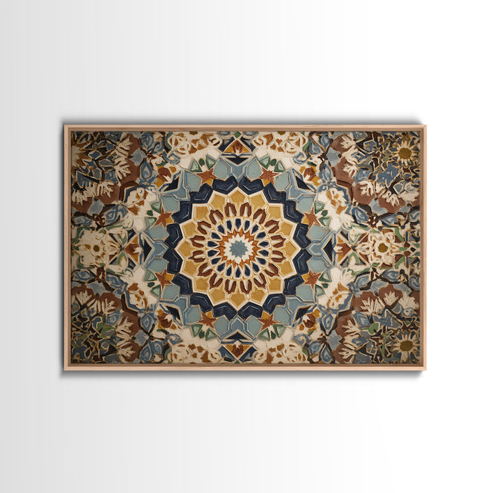 Islamic Geometric Rosette Canvas Print, Moroccan Art, Modern Decor, Living Room Decor, Abstract Art, Marrakesh, Wall Decor, MOR-3x2-16