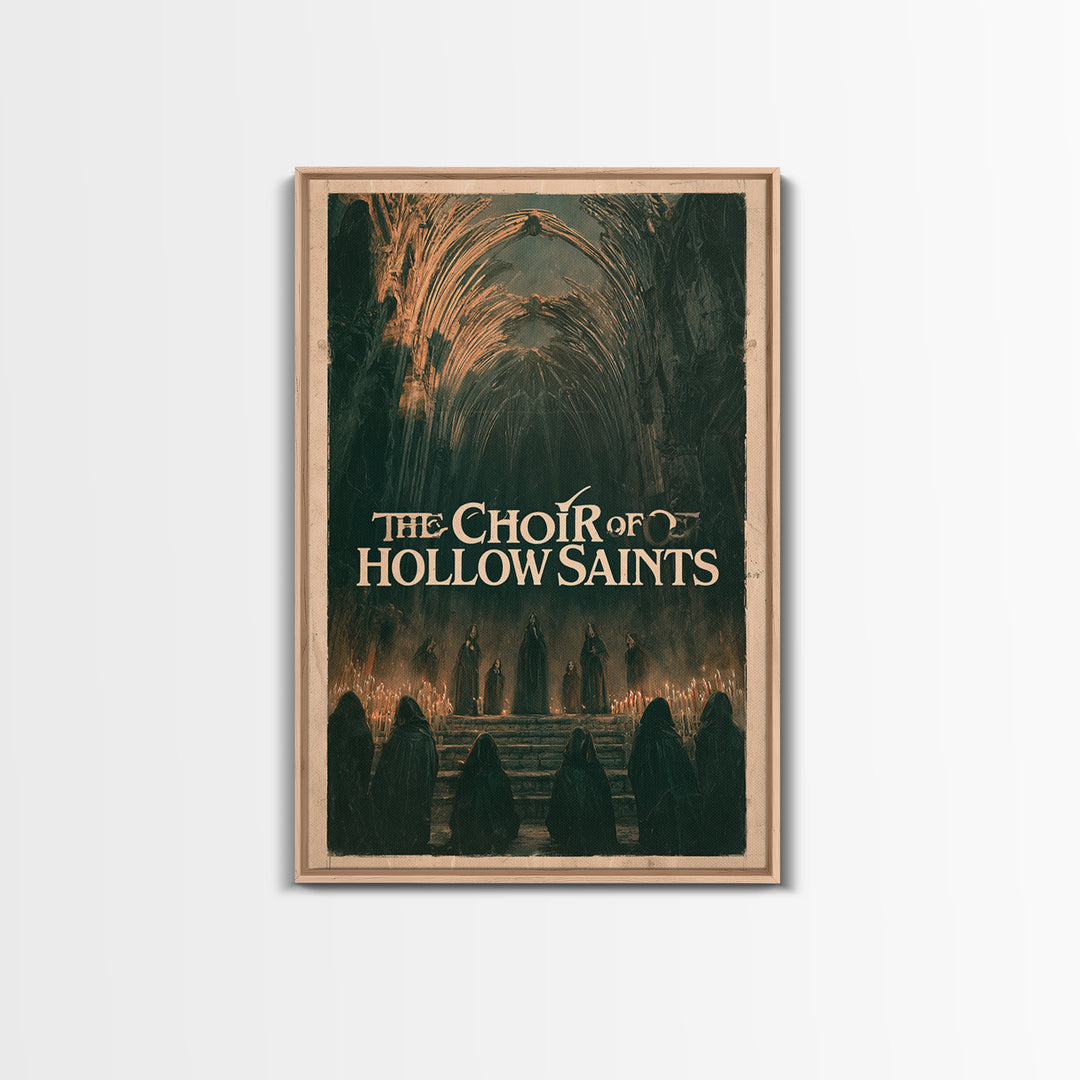 The Choir Of Hollow Saints, English Language Horror Movie Poster, 1970s Horror Art, Retro Horror Movie Art, Framed Canvas Print