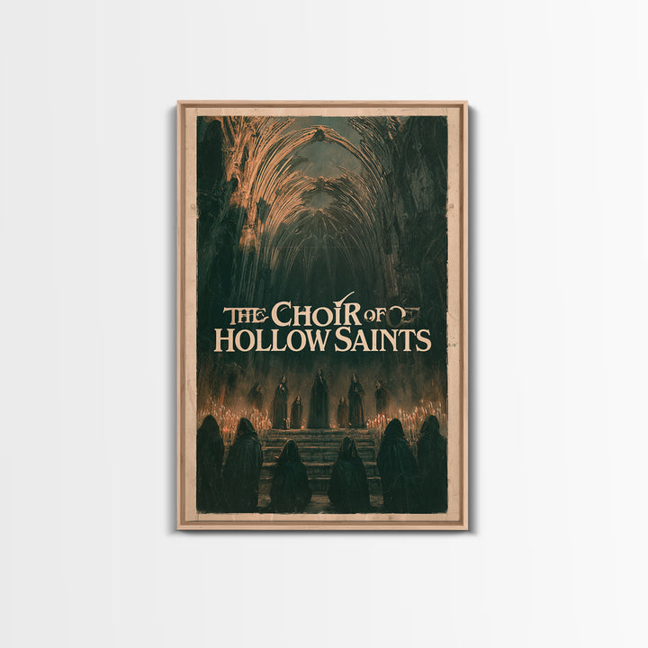 The Choir Of Hollow Saints, English Language Horror Movie Poster, 1970s Horror Art, Retro Horror Movie Art, Framed Canvas Print