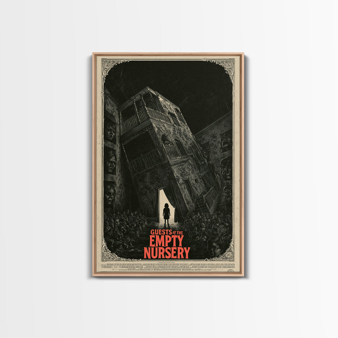 Guests Of The Empty Nursery, English Language Horror Movie Poster, Giallo Horror Art, Cult Horror Poster, Framed Canvas Print