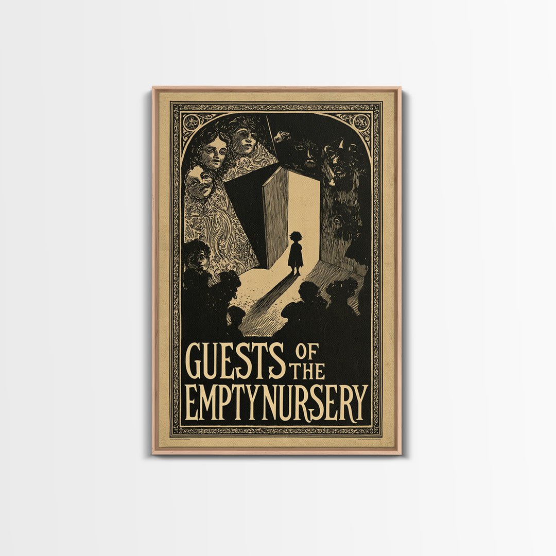 Guests Of The Empty Nursery, English Language Horror Movie Poster, Decadent Line Art, Classic Monster Poster, Horror Wall Decor
