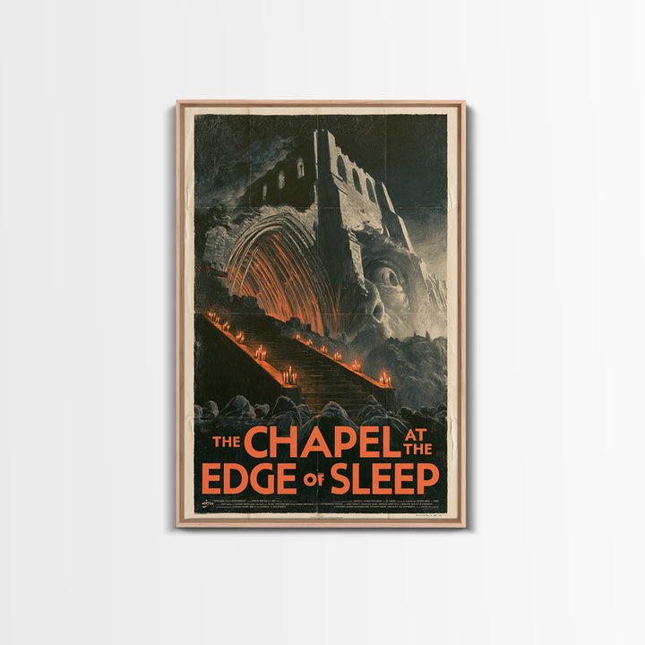 The Chapel At The Edge Of Sleep, English Language Horror Movie Poster, 1930s Horror Art, Retro Horror Movie Art, Canvas Print