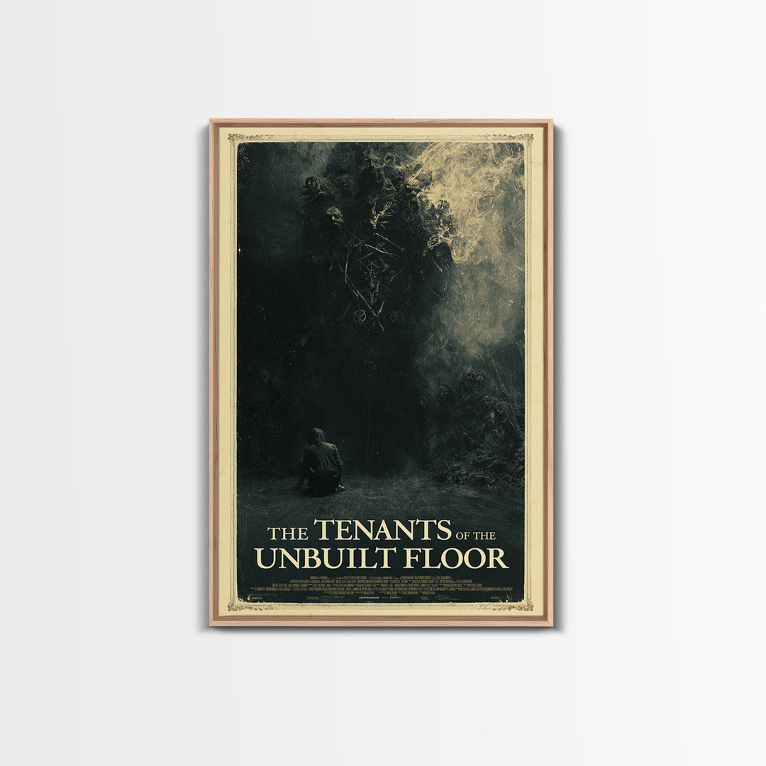 The Tenants Of The Unbuilt Floor, English Language Horror Movie Poster, Dark Romantic Horror Art, Cult Horror Poster, Canvas Print