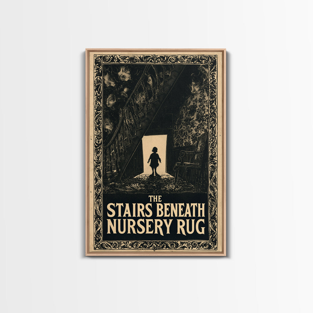 The Stairs Beneath The Nursery Rug, English Language Horror Movie Poster, Decadent Line Art, Gothic Cinema Wall Art
