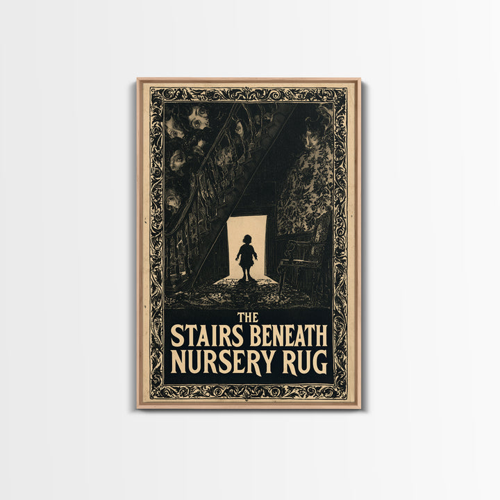 The Stairs Beneath The Nursery Rug, English Language Horror Movie Poster, Decadent Line Art, Gothic Cinema Wall Art