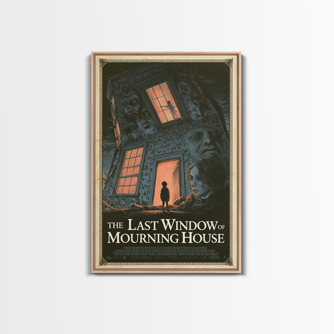 The Last Window Of Mourning House, English Language Horror Movie Poster, Gothic Nightmare Art, Classic Monster Poster